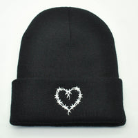 Outdoor Keep Warm Couple Heart-shaped Knitted Hat Women