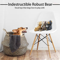 Indestructible Robust Bear, New Indestructible Squeaky Toys For Dogs, Durable Squeaky Dog Toys For Heavy Chewers, Interactive Dog Toys