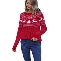 Casual Loose Long Sleeve Jacquard Sweater For Women