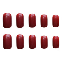Jelly Red Fake Nails Wear Finished Product