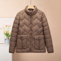 Women's Solid Color Short Thick Cotton Jacket