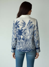 New Retro Casual Womens Loose Effortless Western-Style All-Match Long-Sleeve Shirt