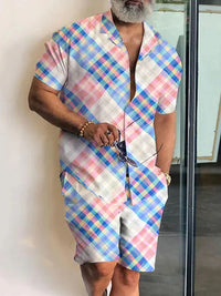 Fashion Simple Men's Short Sleeve Shirt Outfit