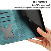 Butterfly Cat Embossed Phone Leather Case