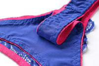 Lace Thong Women's Perspective Low Waist Cotton Briefs