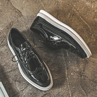 Men's Carved Casual British Leather Shoes