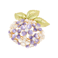 Fashion Purple Hydrangea Brooch Female High Sense