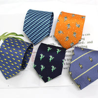 Casual Men's Tie Business Formal Wear 9CM Printed British Style Polyester Yarn Tie