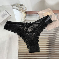 Female Cross Tie Hollow Mesh Breathable Thong