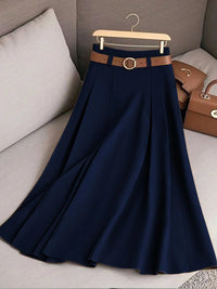 Women's Casual Pleated Skirt Can Be Printed