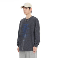 Men's American Retro Crew Neck Long-sleeved T-shirt