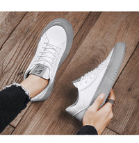 Autumn Men's Shoes Casual Leather Shoes Slip-on Sports Board Shoes Versatile Work Waterproof Easy Wear Tide Shoes