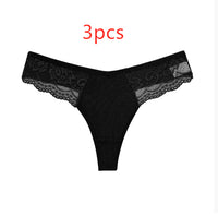 Women's Cotton Low V Waist Lace Stitching Underwear