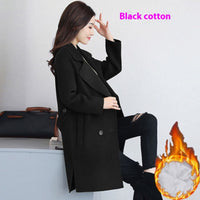 Cotton And Thickening Wool Overcoat Slimming Small Woolen Coat