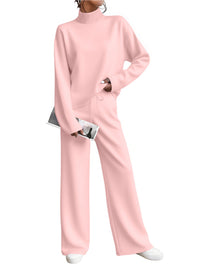 Solid-color T-shirt And Pants Two-piece Set