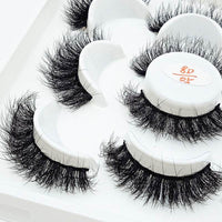 Five Pairs Of Fake Eyelash Flower Plate For Hair Frying