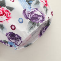 Children's Solid Color Top Rose Shorts Set