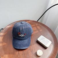 Washed Distressed Baseball Cap For Women