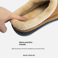 Mens Fur-lined Slippers From Europe And The US Non-slip Bean-shaped Cotton Shoes