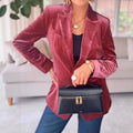 Gold Velvet Elegant Slim Fit Small Business Suit Coat