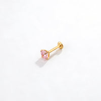 Titanium Alloy 18K Gold-Plated 5A Zircon Earrings