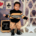 Boys' Fashion Simple Crystal Mink Velvet Round Neck Sweater