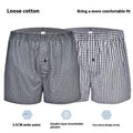 Men's Casual Loose Home Pants Plaid Shorts