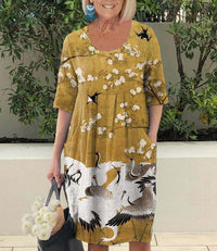 Women's Fashion Casual Printing Dress