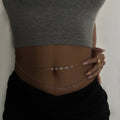 Gold-plated Titanium Steel Vintage Tassel Diamond Piece Waist Chain