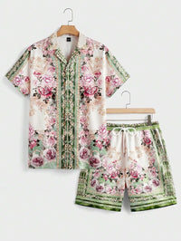 3D Digital Printing Men's Casual Loose Shirt Shorts