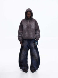 Sun Totem Fully Embroidered Pre-Washed Distressed Sweatshirt