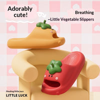 Cute Cartoon Eggplant Slippers For Women Summer Style