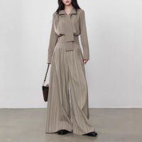 All-matching Lace-up Simple Graceful Slimming Long-sleeved Shirt Women