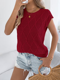 Women S Solid Color Cable Knit Batwing Sleeve Loose Knit Sweater Top
