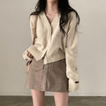 Loose Leisure All-matching Long-sleeved Knitted Cardigan Jacket