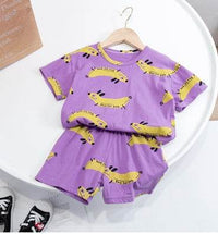 Girls' Home Service Suit Summer Suspender Pajamas Thin Style Western-style Vest Breathing Cotton Air-conditioning Suit