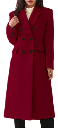 New AutumnWinter Simple Womens Wool Coat