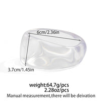 Fashionable Minimalist Acrylic Transparent Wide Bracelet For Women