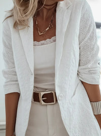 Womens Stylish Casual Solid-color Long-sleeve Jacket
