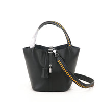 Women's Bucket Top Layer Leather Hand-held One Shoulder