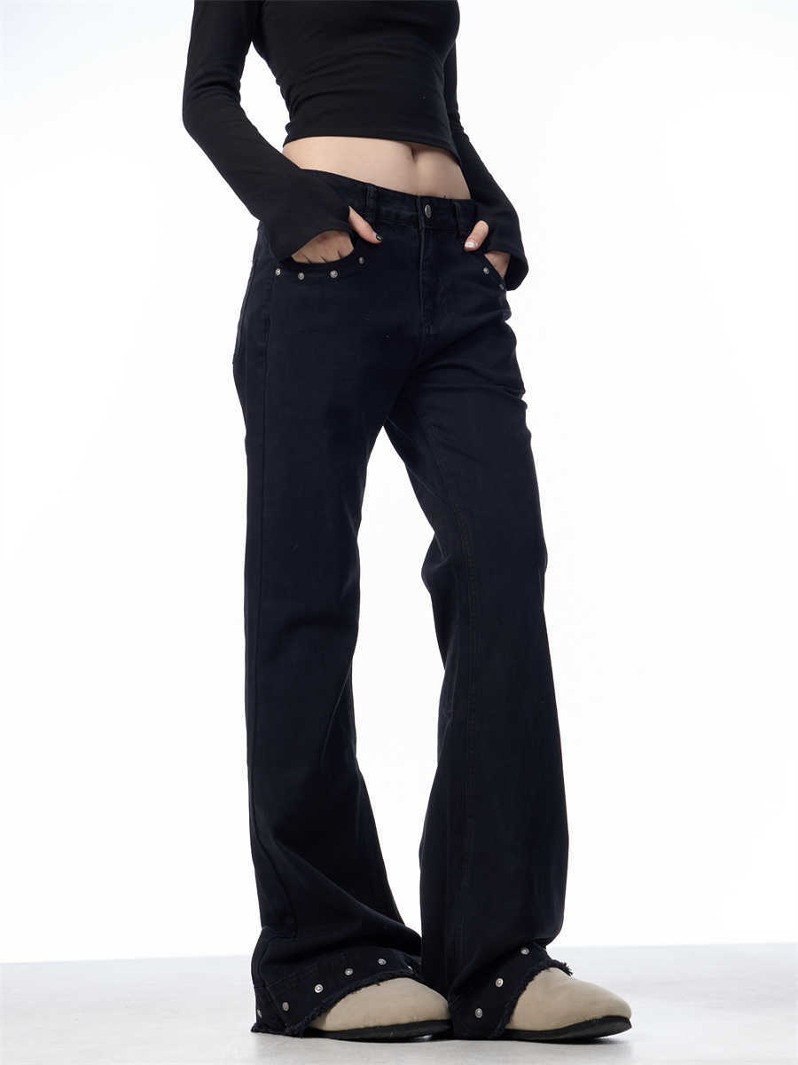 Retro Skinny Jeans Women's High Waist Stretch Flared Pants