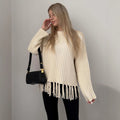 Casual All-match Solid Color Knitted Top For Women