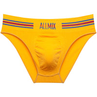 Men Color Strip Sports Style With Letters Seamless Low Waist Panties