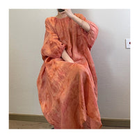 Loose-fit Tie-Dye Printed Dress For Women
