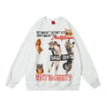 Kitten Animal Printed Crew Neck Sweatshirt