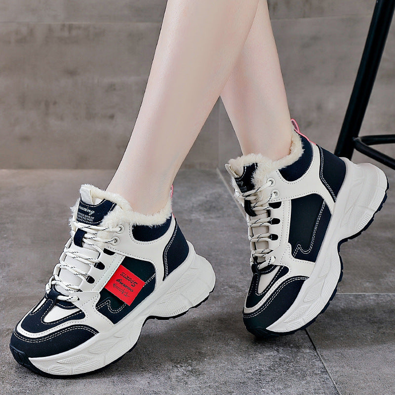 Winter Thermal Fleece-lined Sneakers Women