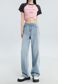 Fashion Personality Wide Leg Jeans For Women