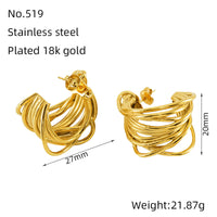 Gold Earrings Simple Fashion Design