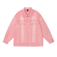 All-match Washed Vintage Washed Lapel Workwear Jacket American Casual