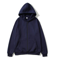 Women's Zip-up Hoodie Sweatshirt Jacket Fleece Loose-fit